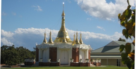 IMCNSW Pagoda and Hall, from Bodhi Tree